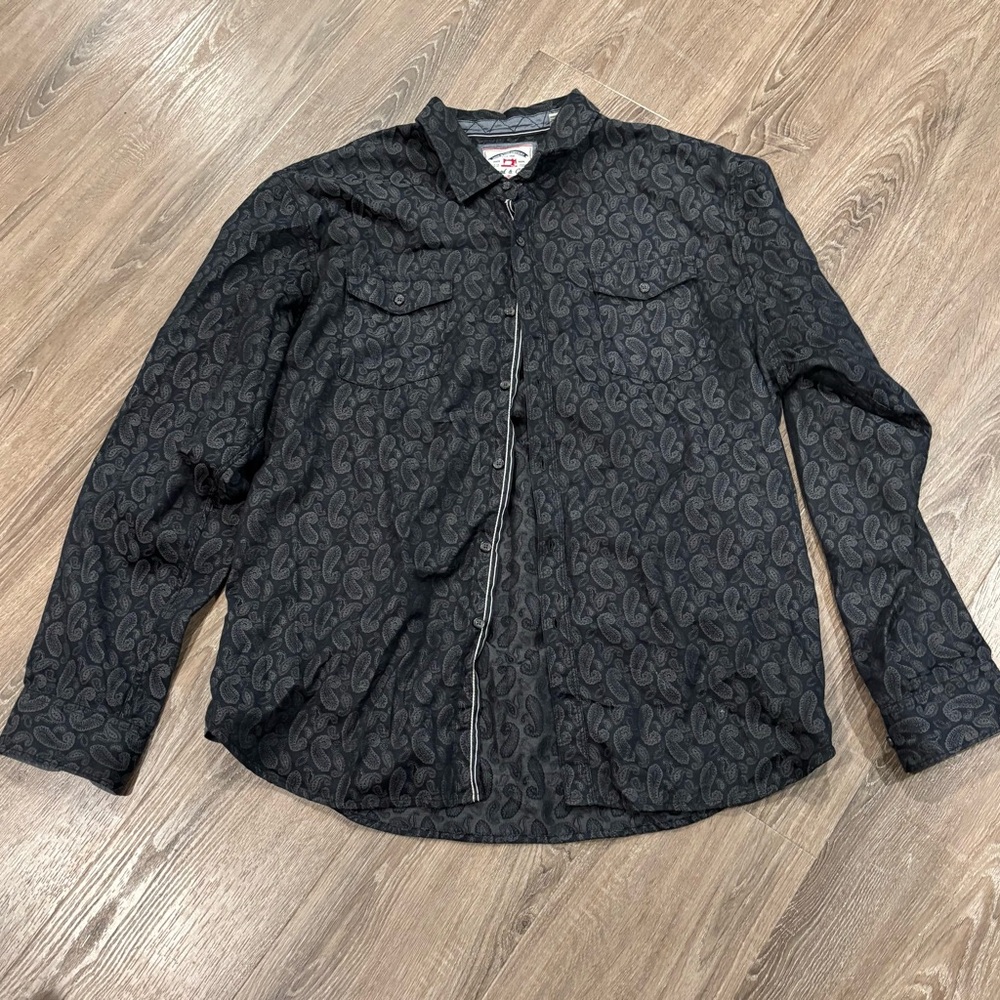 Men's Black Paisley shirt